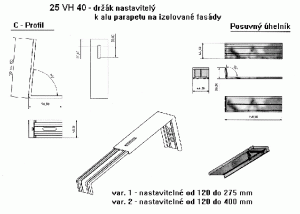 Držák  pro parapety