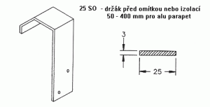 Alu držák ohýbaný – 25SO