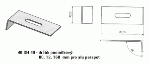 Alu držák poomítkový 80, 120 a 160 mm – 40SH40