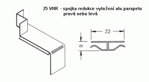 Alu redukce přechodu vyložení – 25VHR