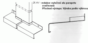 Alu redukce vyložení svařovaná – 25AV