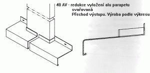 Alu redukce vyložení svařovaná - 25AV